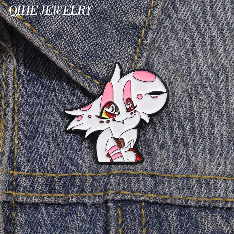Cute Angel Enamel Pins Cartoon Anime Characters Brooches Clothes Lapel Badges Backpack Fashion Jewelry Accessories Friends Gift