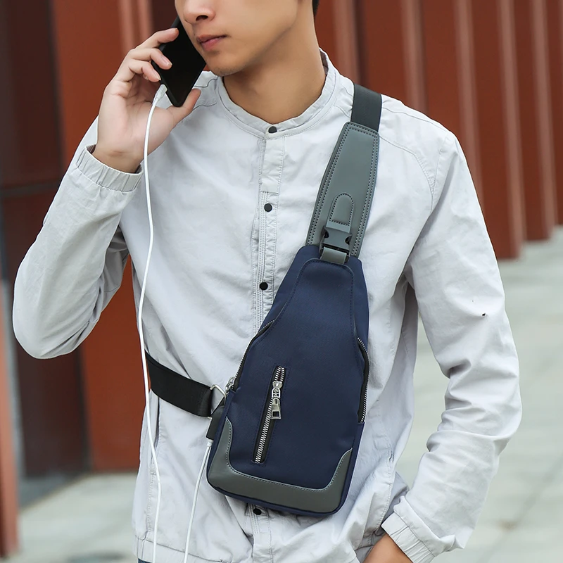 Bolso de hombro informal para hombre, bandolera ligera Oxford, bolso de ocio elegante, bolso de pecho, paquete de cintura