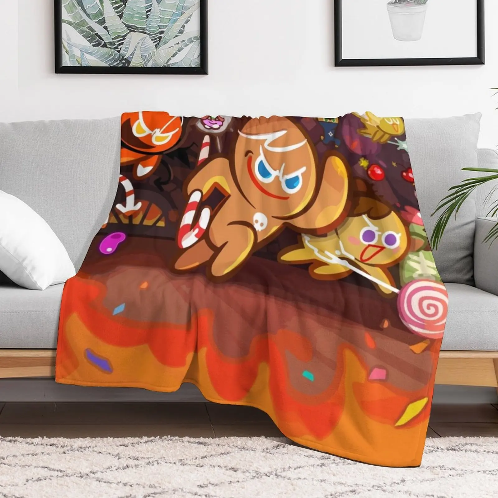 Gingerbrave cookie a character in Cookie run kingdom Throw Blanket Hairy Luxury St Blankets