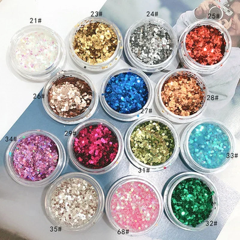 

1Box Light Pink Glitter Eyeshadow 37 Color Glitter Eyes Palette Monochrome Eyes Shimmer Powder Makeup Tool Shinning Colours #08