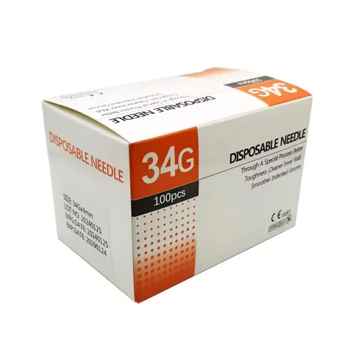 Imagen 2 del producto 10 uds/50 uds/100 Uds. Inyección microplástica médica desechable sin aguja cosmética aguja estéril cirugía 34G 1,5mm 32G 4mm 25mm