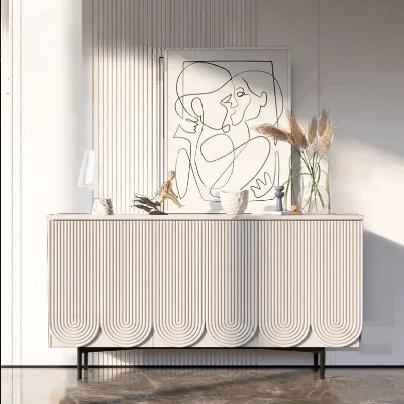 خزانة جانبية لتناول الطعام، خزانة أحذية منزلية فنية بسيطة أمريكية، خزانة تزيين شقة صغيرة، خزانة باب الدخول #3