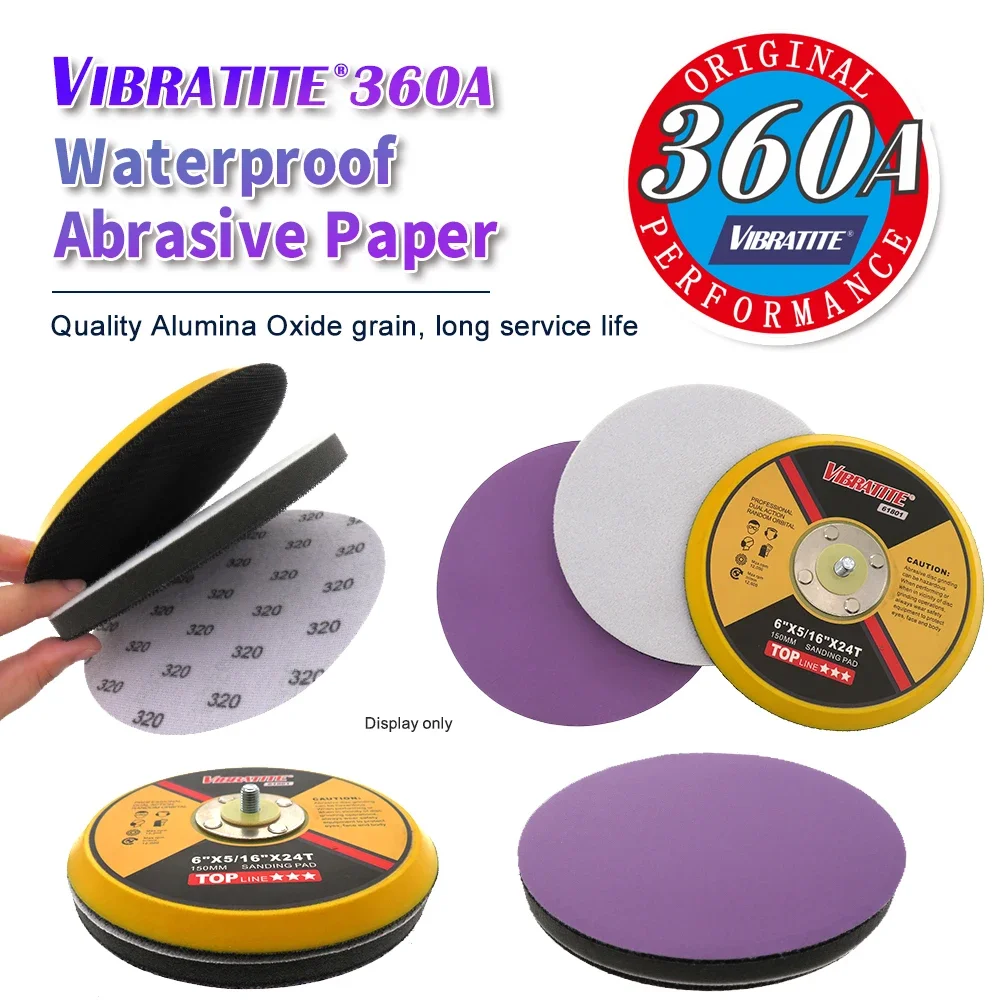 Sanding Discs 6 Inch Hook and Loop 60-10000 Grit Sandpaper 150 mm for Random Orbital Sander Woodworking Automotive Metal Car