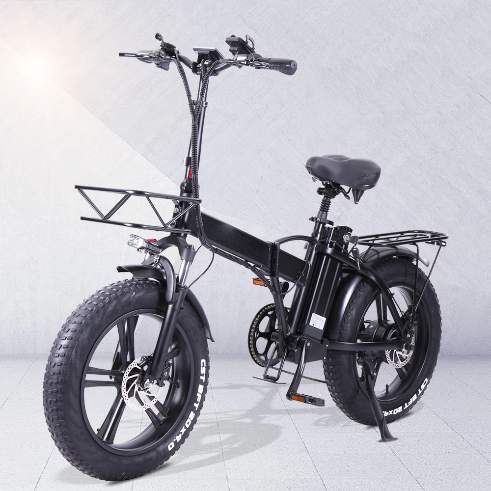 

for New 48v 15ah EU warehouse foldable electric bikes 750w electric bicycle 20 inch fat tire folding e bike