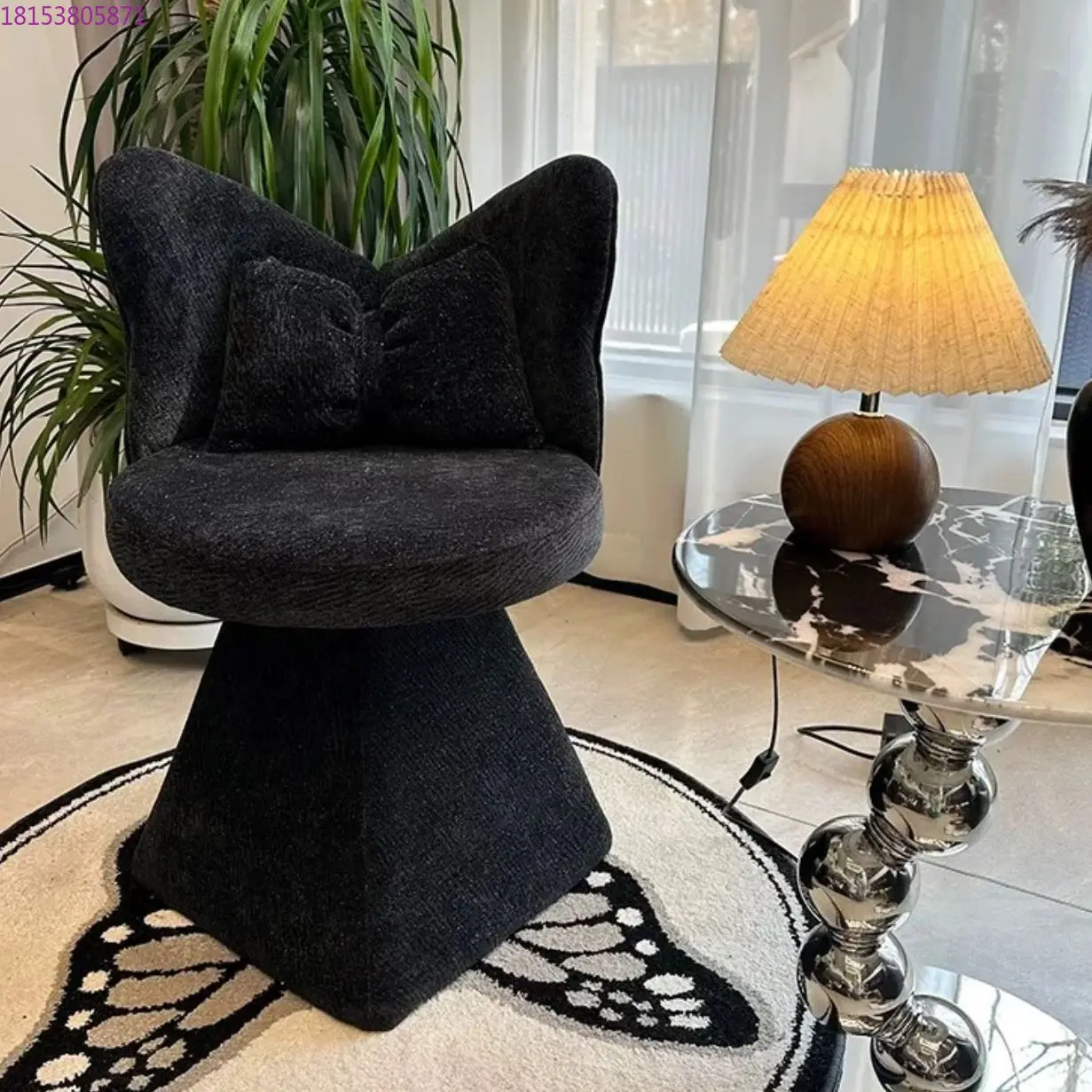 

Французское легкое роскошное кресло для макияжа, простое современное косметическое кресло с бантом, продвинутое