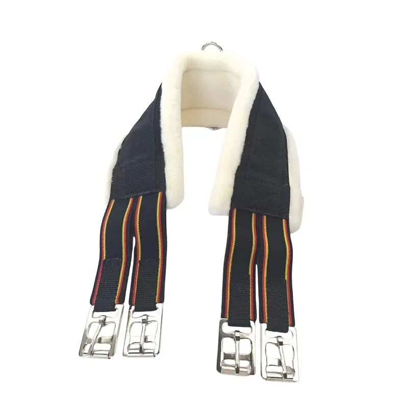 Belly anti-wear horse belly belt belly buckle comfortable and breathable double head elastic equestrian accessories lamb wool