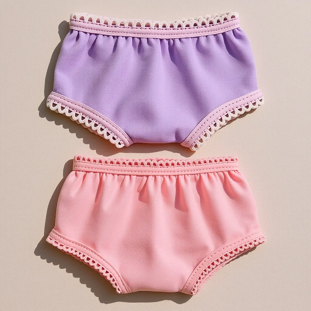

2Pcs Underpants for Soft Reusable Miniature Panties Pretend Play Dress Up Accessories Toy Panties Underpants for