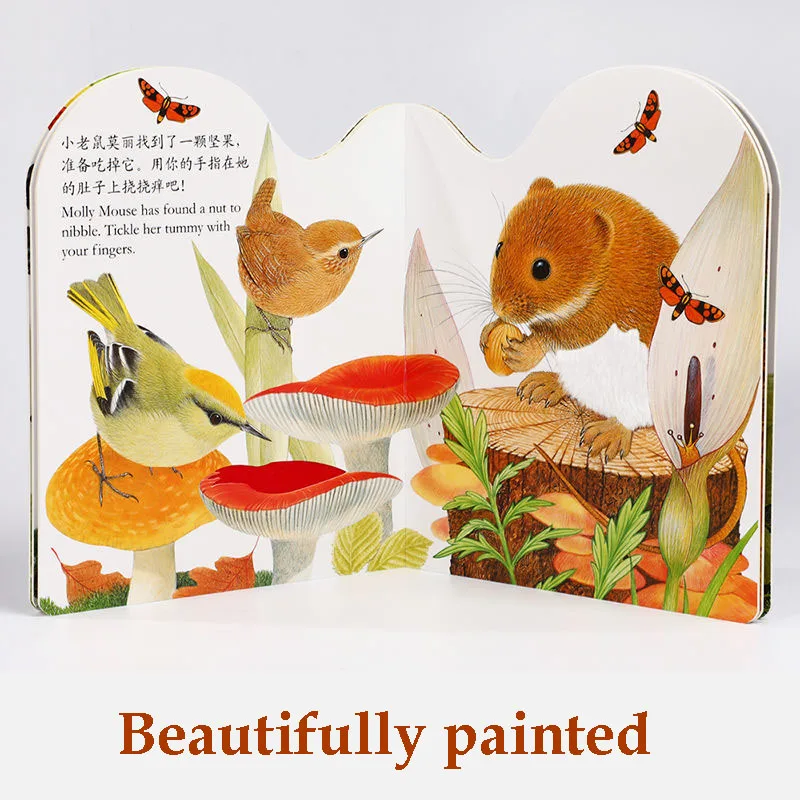 Children's Beautiful And Exquisite Touch Books Early Childhood Enlightenment Early Teaching Children's Holes Flip Through Book