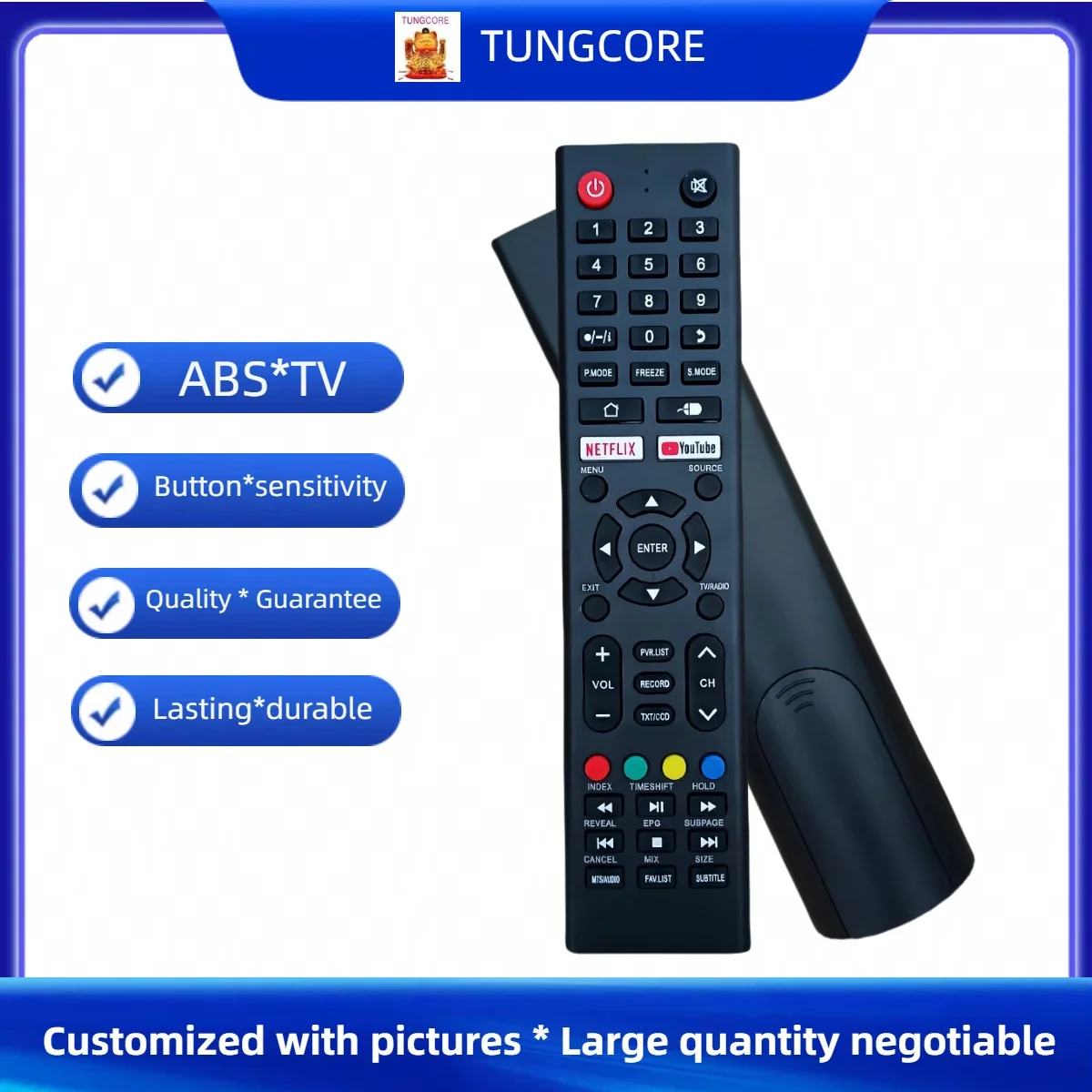 新しい交換用リモコン NADCO NC-421THD パラテレビスマートテレビ CLX CIBERLUX