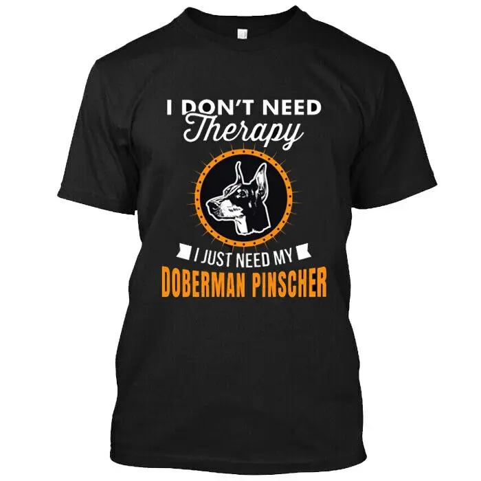 NWT! CUSTOM Doberman Pinscher T-Shirt BLACK T-Shirt FOR MEN WOMEN SIZE S-5XL