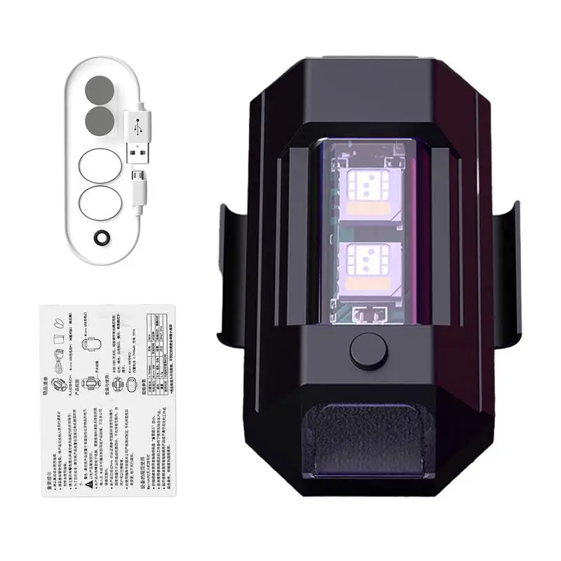 Motorcycle Warning Light Signal Strobe LED Warning Light Fast Charging Night Signal Light For Drones Motorcycles Electric