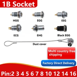 EGG.EEG.ECG.HEG.HGG.BRD.1B.302.303.304.305.306.307.308.310.312.314.316.CYM. female socket push-pull self-locking metal connector