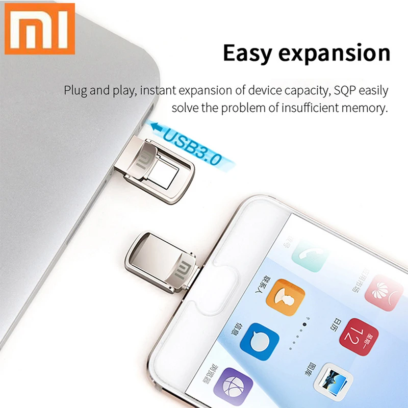 Xiaomi-unidad flash USB 512, interfaz tipo C, teléfono móvil, ordenador, transmisión recíproca, portátil, 2TB, 1TB, 256GB, 128GB, 3,0 GB