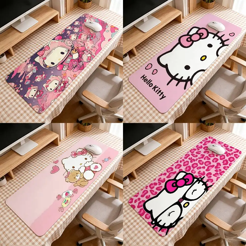 Kawaii H-hello K-kttiy-S Cute Mouse Pad Computer Mat Deskpad Laptop Keyboard Mat Office Large Landscape Mousepad