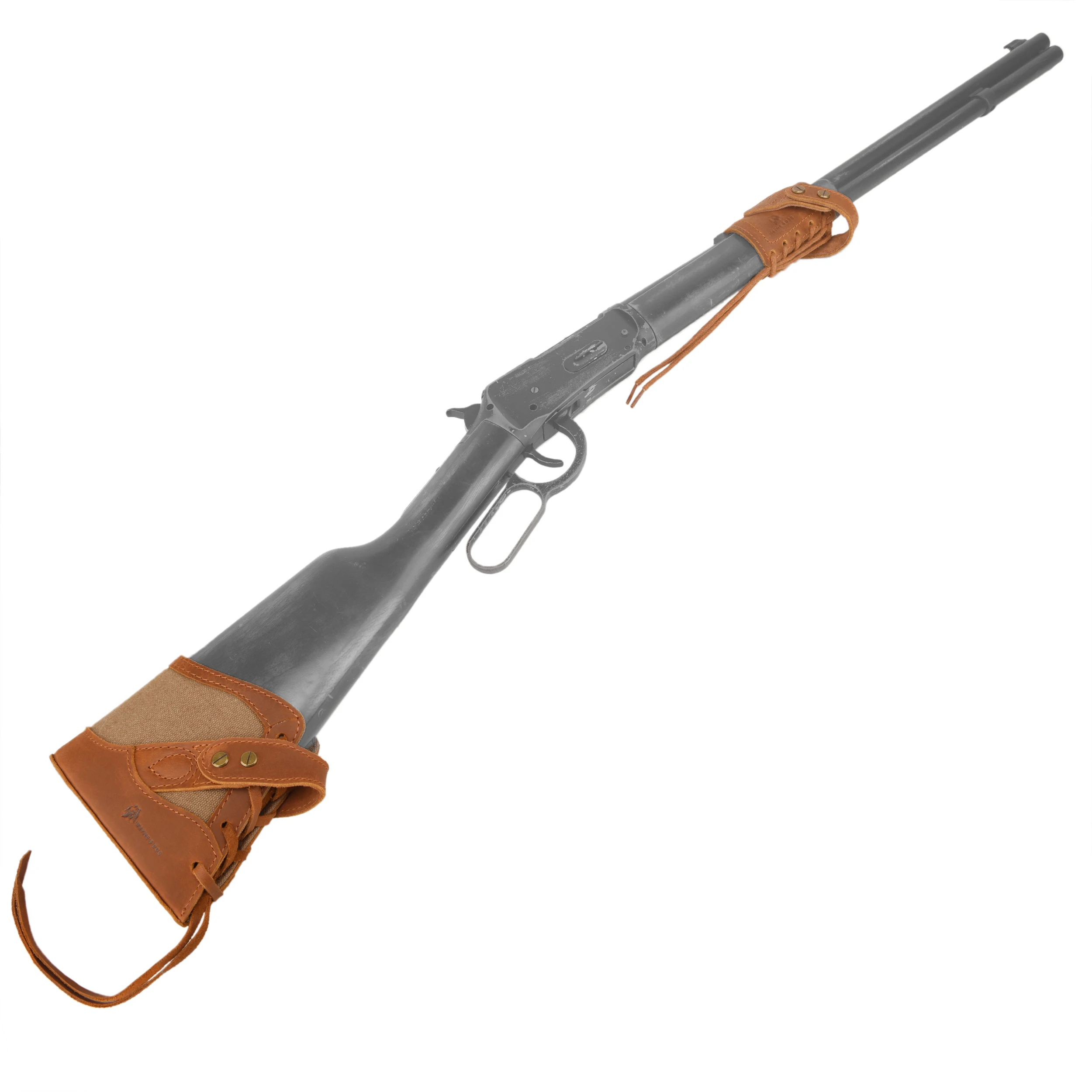 Canvas No Drill Leather Gun Buttstock Recoil Pad Buttstock with Barrel Mount Holsters