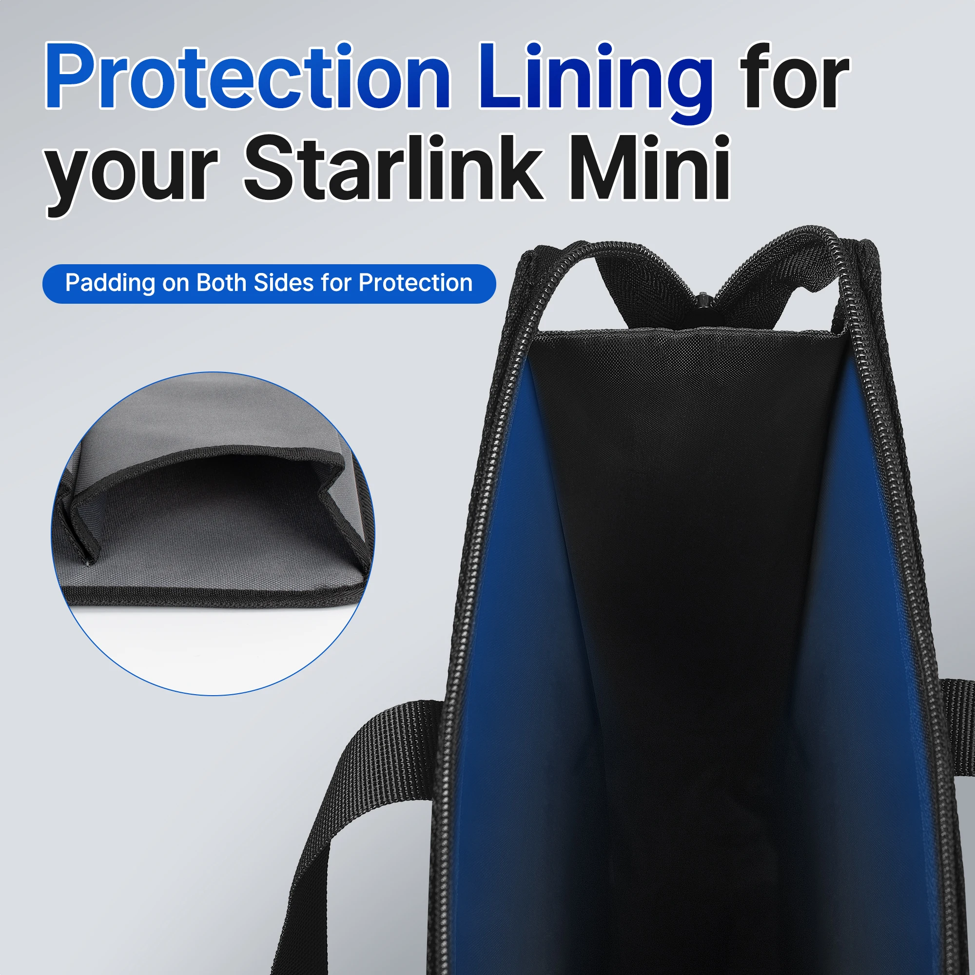 حافظة سفر صغيرة من Starlink لحقيبة يد Starlink Mini بسيطة غير منسوجة لهاتف Mini Starlink مع لوحة قابلة للإزالة لجهاز Mini #4