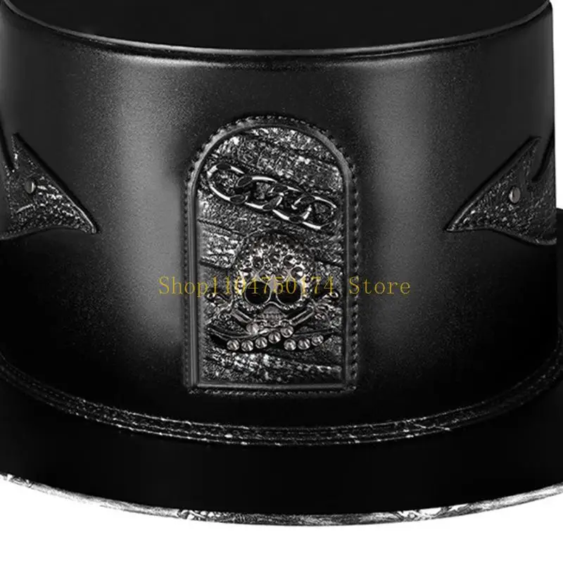 Steampunk زي الطاعون الطبيب قبعة جلدية أعلى قبعة مسطحة للبالغين المراهقين تجهيزات حفلة الهالوين تأثيري لوازم الحفلات هدية أعلى