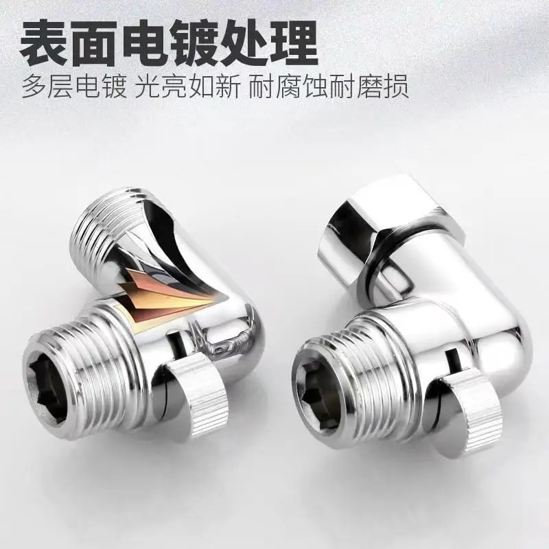 

4 points brass washing machine faucet valve angle valve quick open faucet inside and outside ribbon switch live elbow joint