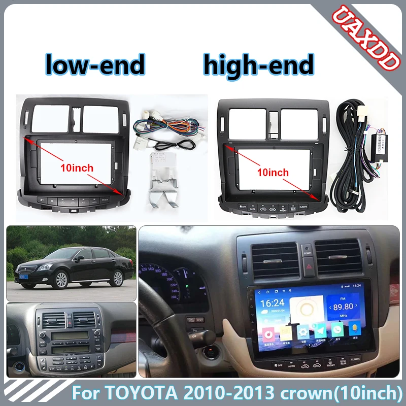 

Для TOYOTA 2010-2013crown 10,1-дюймовый автомобильный радиоприемник Android DVD-экран видео CD-плеер MP5 кабели жгут пластиковая рамка