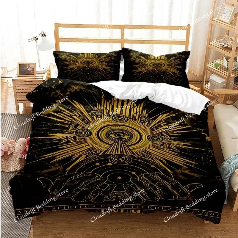 Masonic Freemason Illuminati Bedding Sets Exquisite Bed Supplies Set Duvet Cover Bed Comforter Set Luxury Birthday Gift 4