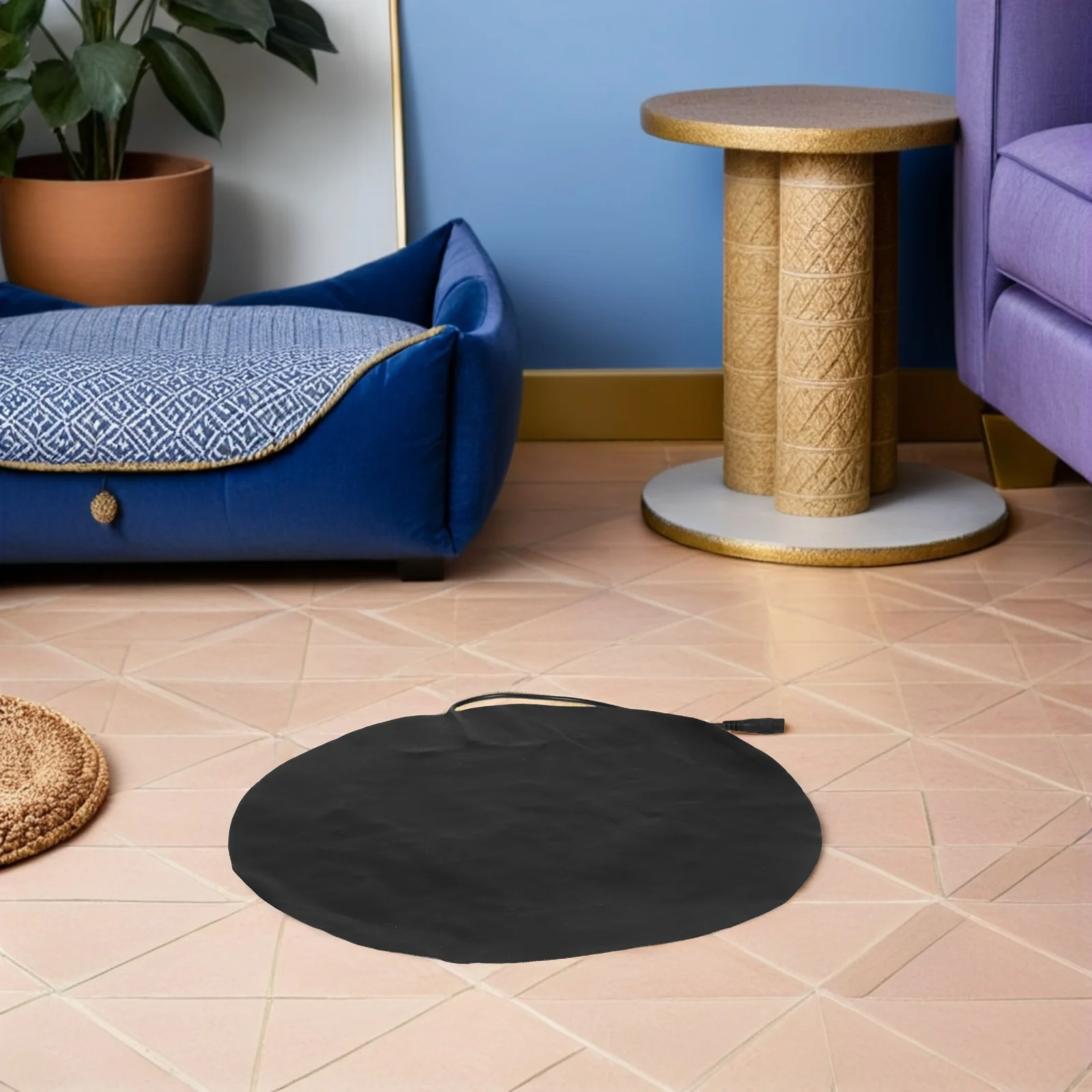 

Heating Pads Pet Cat Warmer Bed Heated Electric Mat Kitten Warming Black Cushion for Dogs
