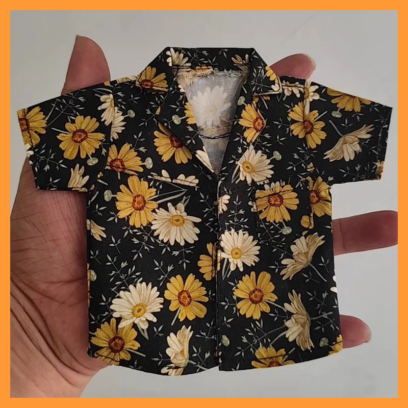 1/6 Scale Male Soldier Beach Casual Chrysanthemum Cherry Printed Short Sleeved Shirt for 12inch Action Figure Body Model Toys