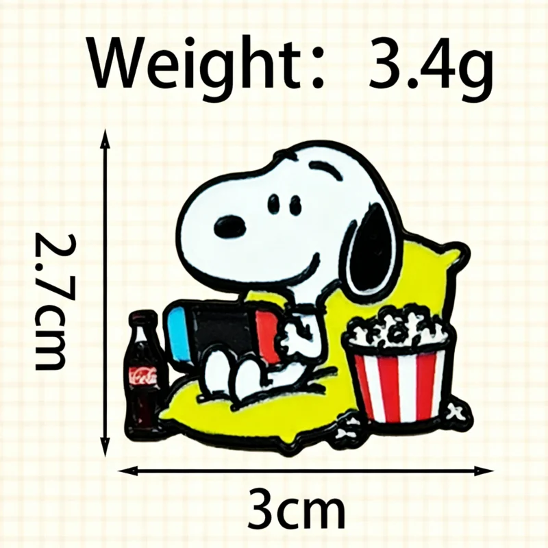 8pcs cartoon brooch acrylic cute animal shaped pilot football creative fun pin student bag image 2