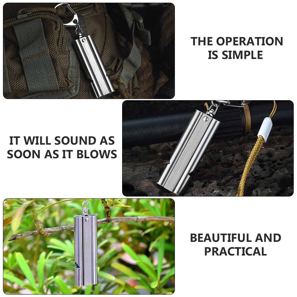 

1Pcs High Decibel Stainless Steel Whistle Loud Crisp Sound Emergency Outdoor Survival Referee Sports Accessory