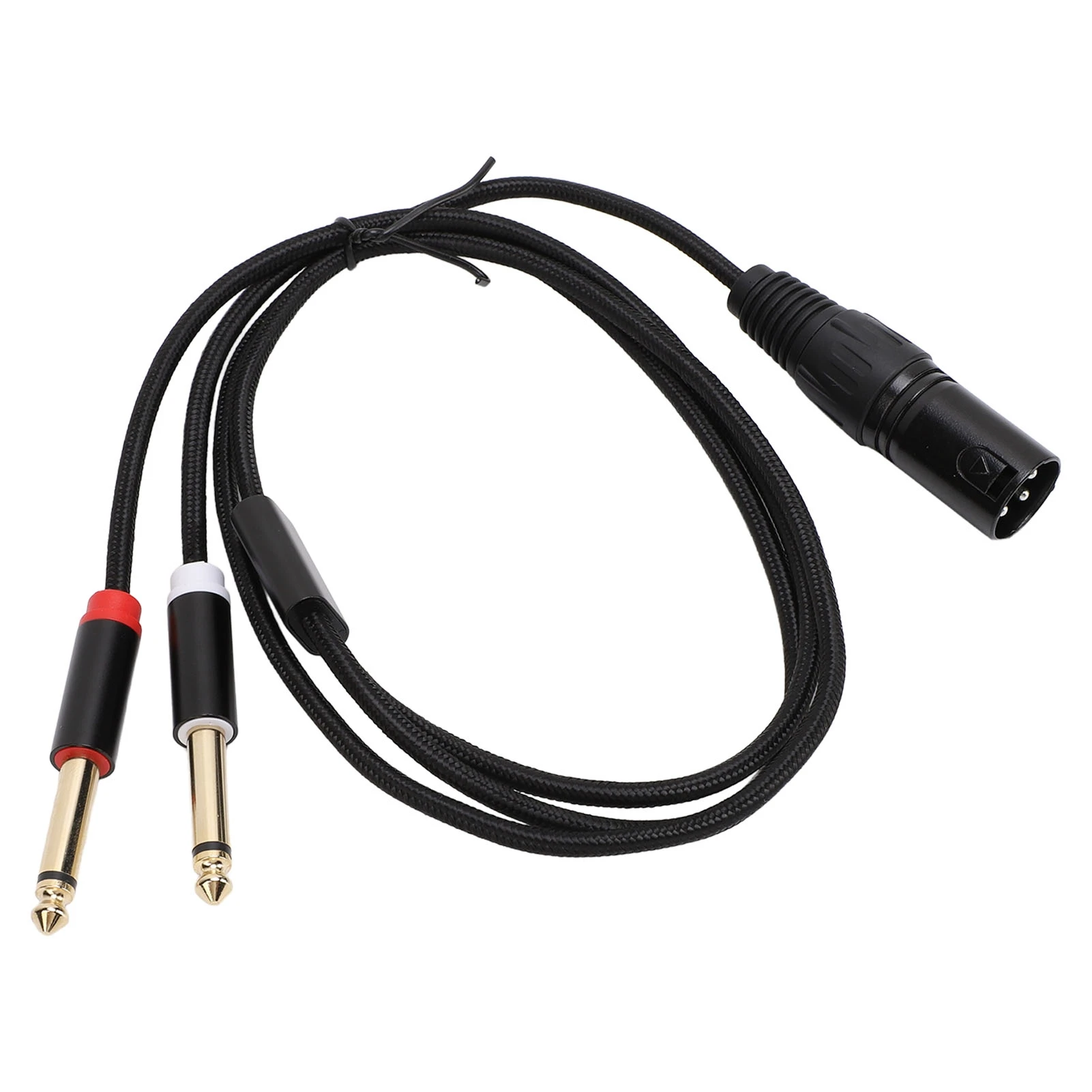 Dual 6.35mm TS Male to XLR 3 Pin Male Cable Dual 1/4 Inch Mono to XLR Y Splitter Cord for Microphone Mixer