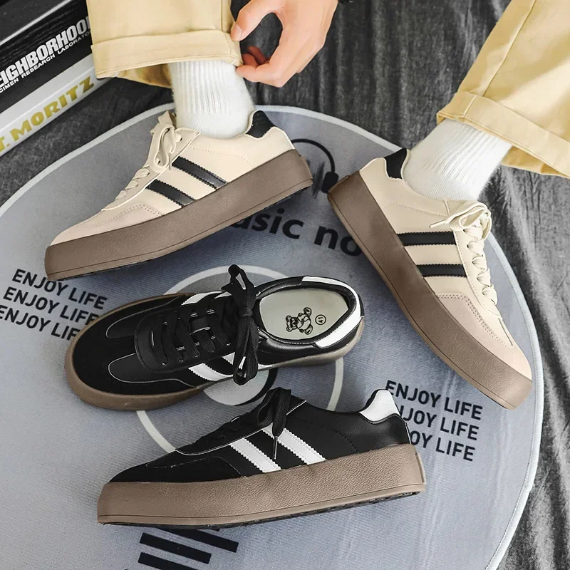 Women Pu Leather Sneakers Round Toe Flats Mixed Colors Sewing Ladies Fashion Lace-up Shoes Spring Autumn Grey White 2024 New