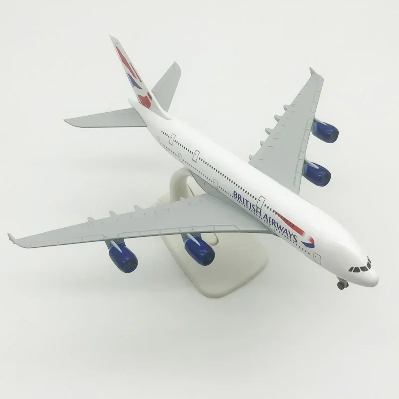 20cm Alloy Metal UK Air British Airways AIRBUS 380 A380 Airlines Airplane Model Diecast Air Plane Model Aircraft w Landing Gears