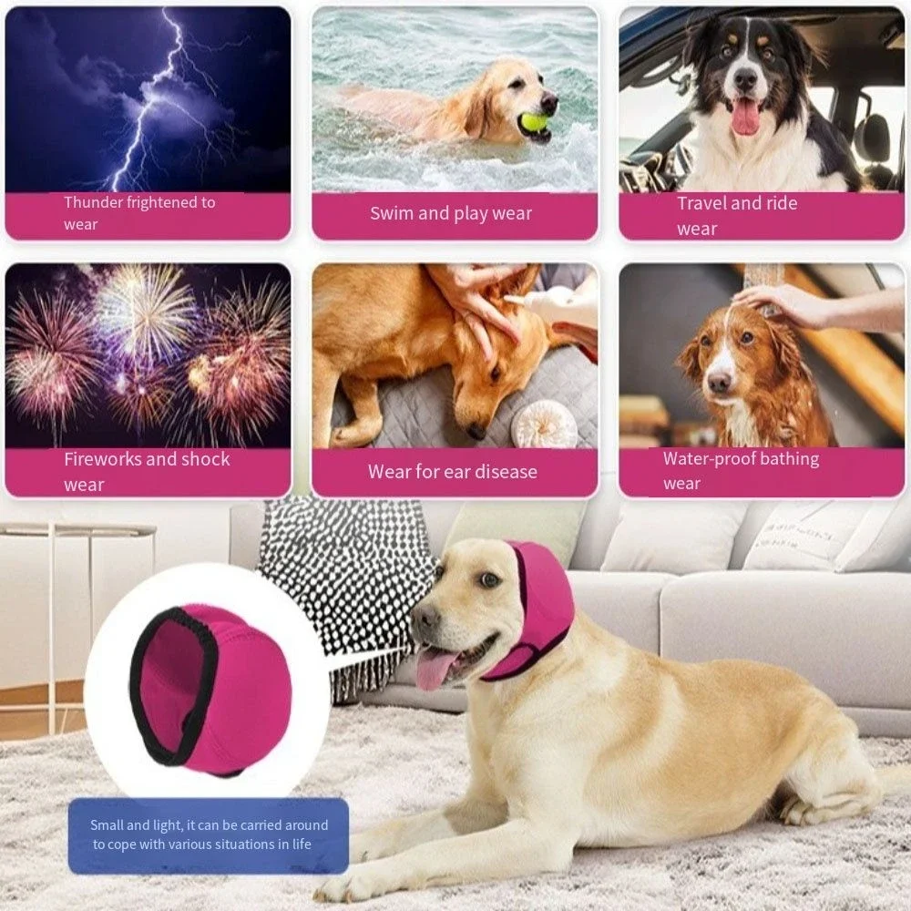 Geräuschreduzierende Hundeohrenschützer Gehörschutz Anti-Lärm Beruhigende Hunde-Ohrenschützer Wasserdicht Verstellbare Haustier-Ohrenschützer – Detail 3