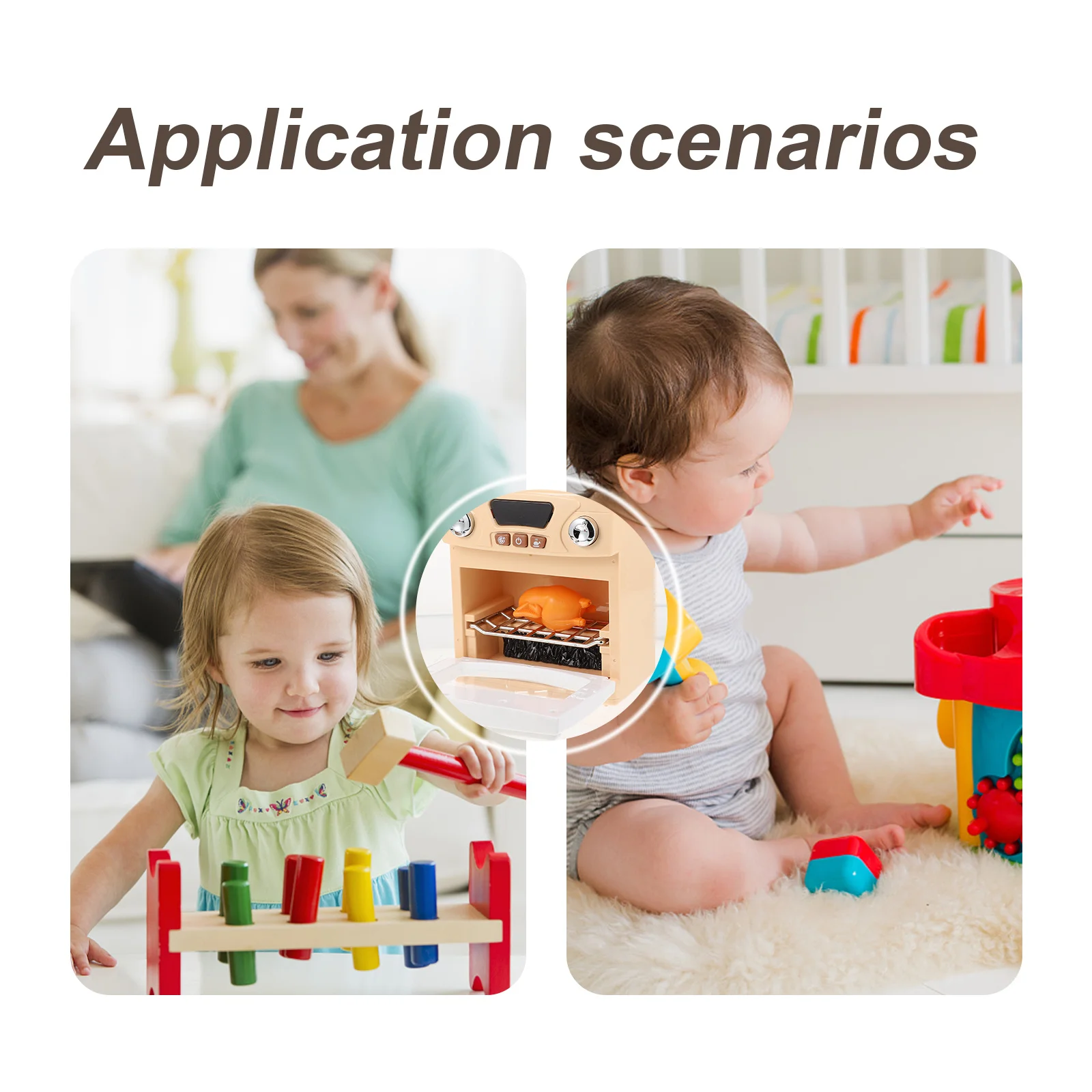 

1 шт., детская имитация духовки, машина для игры в дом, мини-прибор для выпечки, креативная образовательная настольная интерактивная духовка