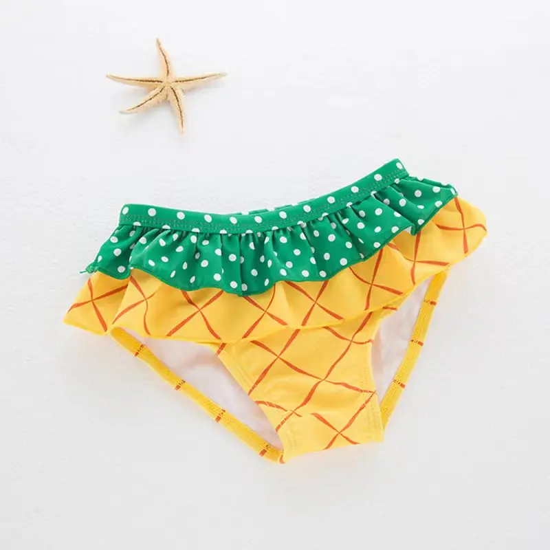 Maillot de bain 3 pièces motif ananas Harvey mignon pour bébé fille, bikini d\'été pour enfants, vêtements de plage, vacances, 2024