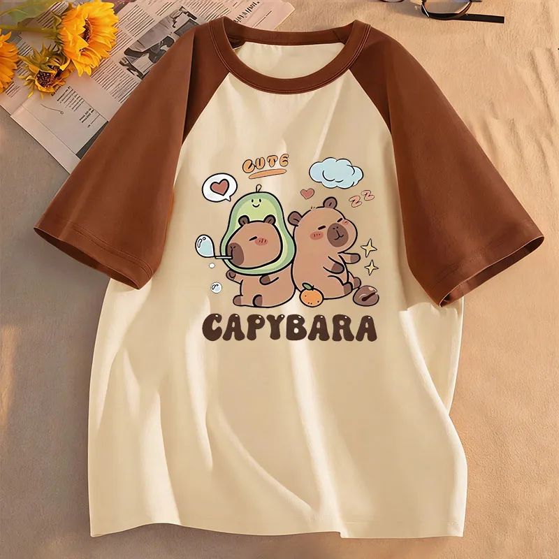 2026 Funny Capybara Girls Design T Shirts Kids Children's T-shirt Boys Girls Summer Spring Casual Top Tee