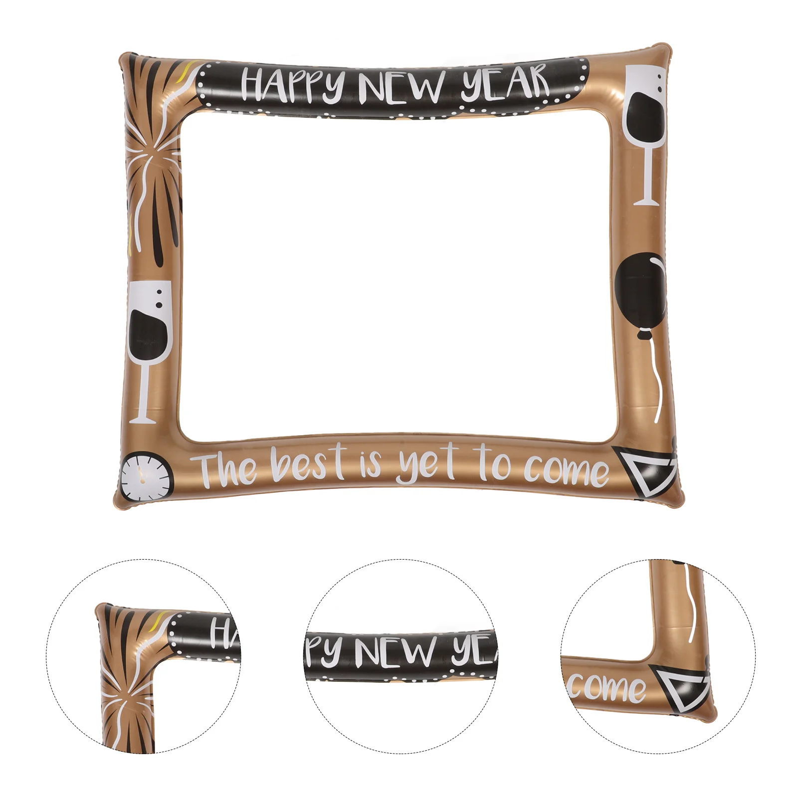 

1pcs Inflatable Photo Frame Happy New Year Party Decor Holiday Photo Props Selfie Frame For Celebrations Winter Events Family