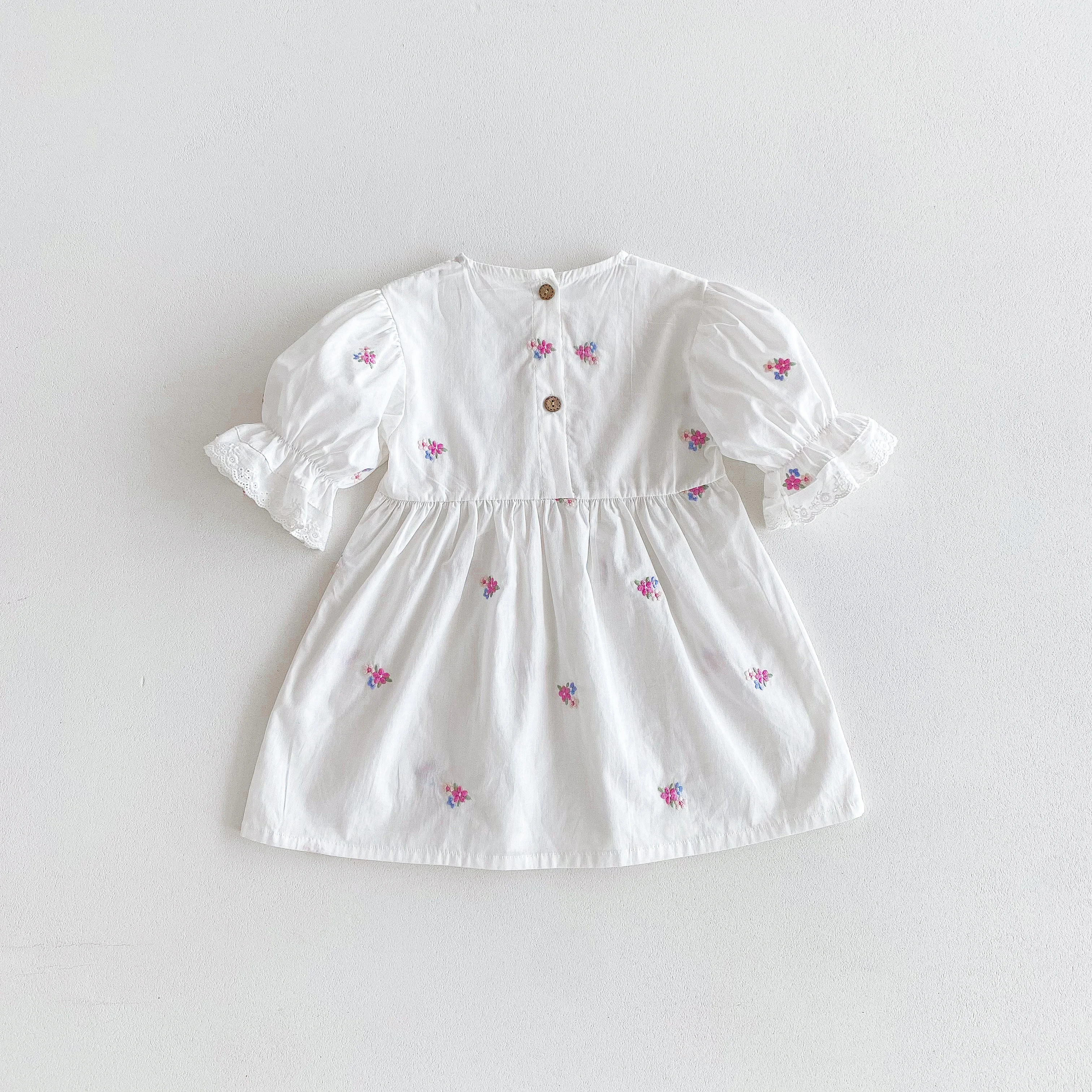 Girls' Summer Dress 2026 New Style, Fashionable Puffed Sleeve Dress, Extremely Beautiful and Cute Little Dress