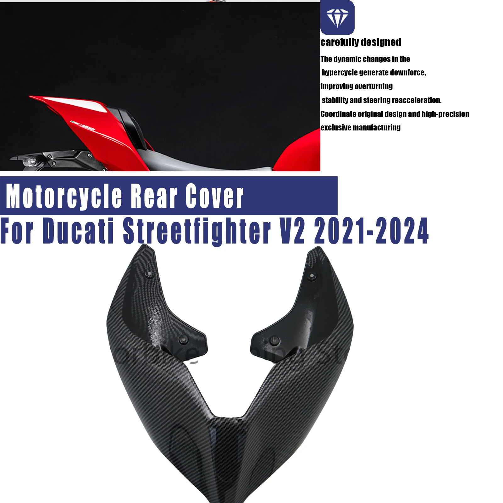 For Ducati Streetfighter V2 v2 2021 2022 2023 2024 Motorcycle Accessories Rear Cover Rear Fairing Rear Hump Single Seat Cover