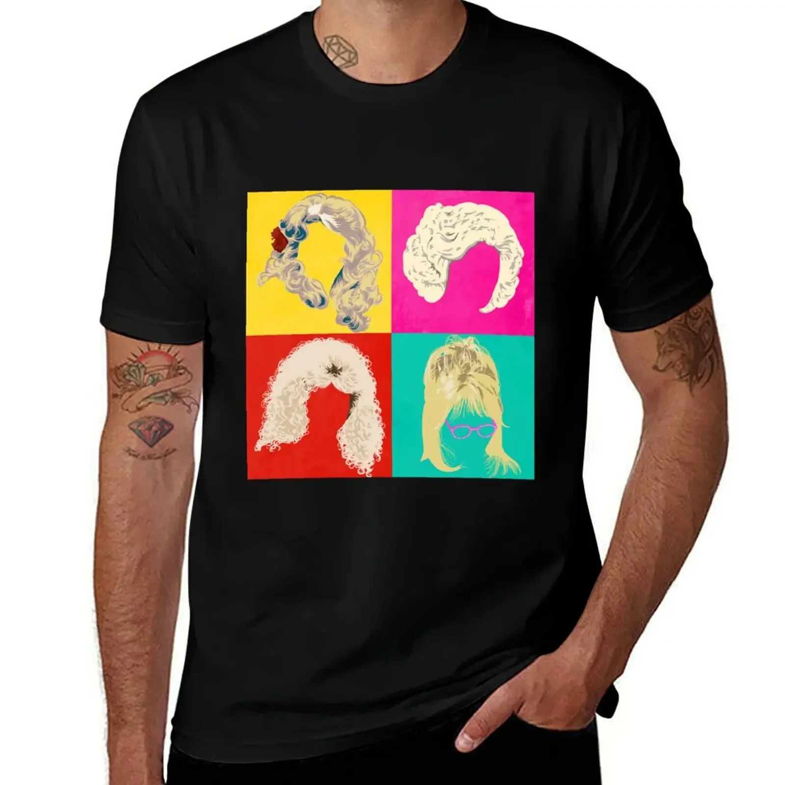 Dolly's Hair: Andy Warhol-Style Eras 4-Panel T-Shirt Short sleeve tee street wear t shirts men