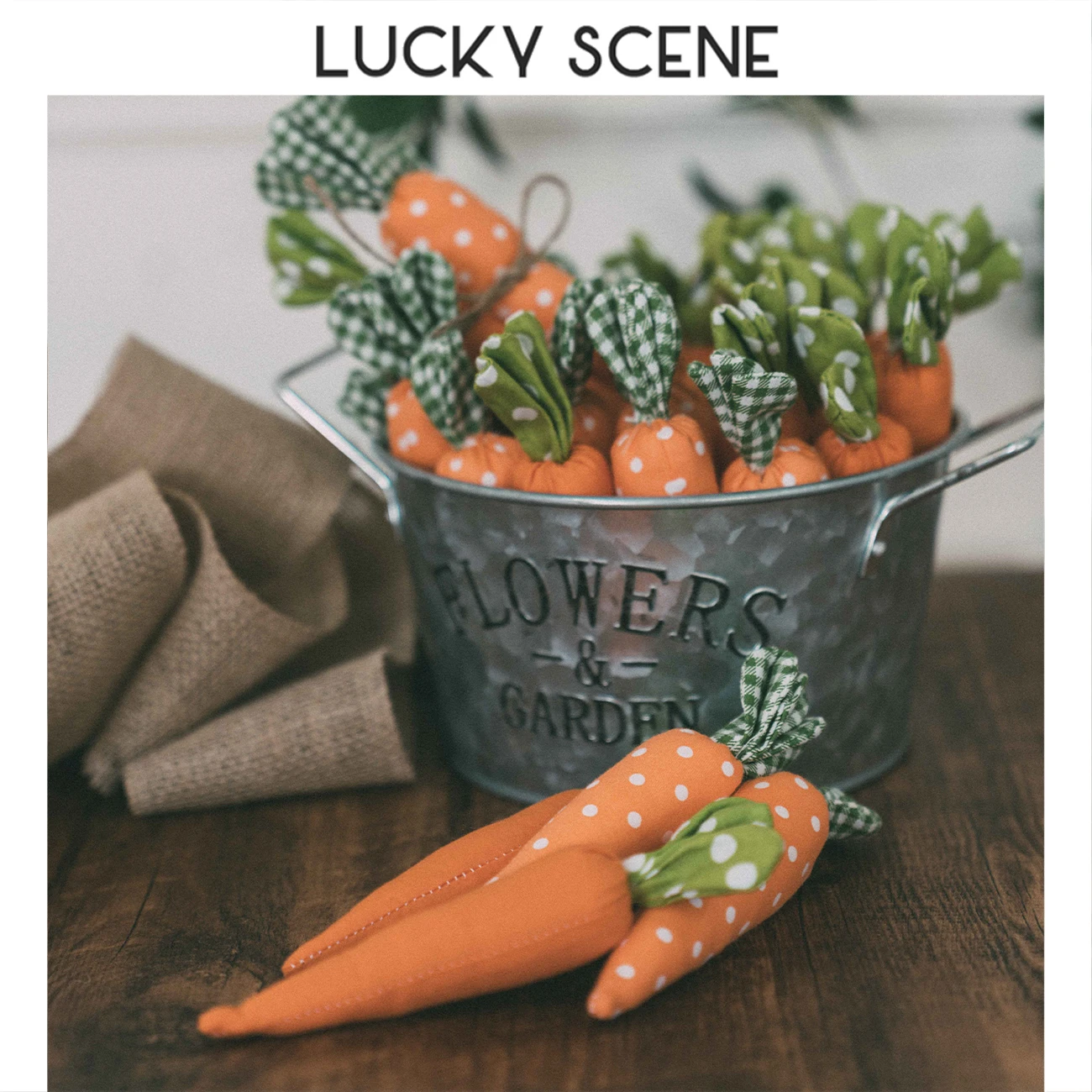 Easter Fancy Carrots Toys Decorations Fabrics Party Scenes Doll Ornaments S01847