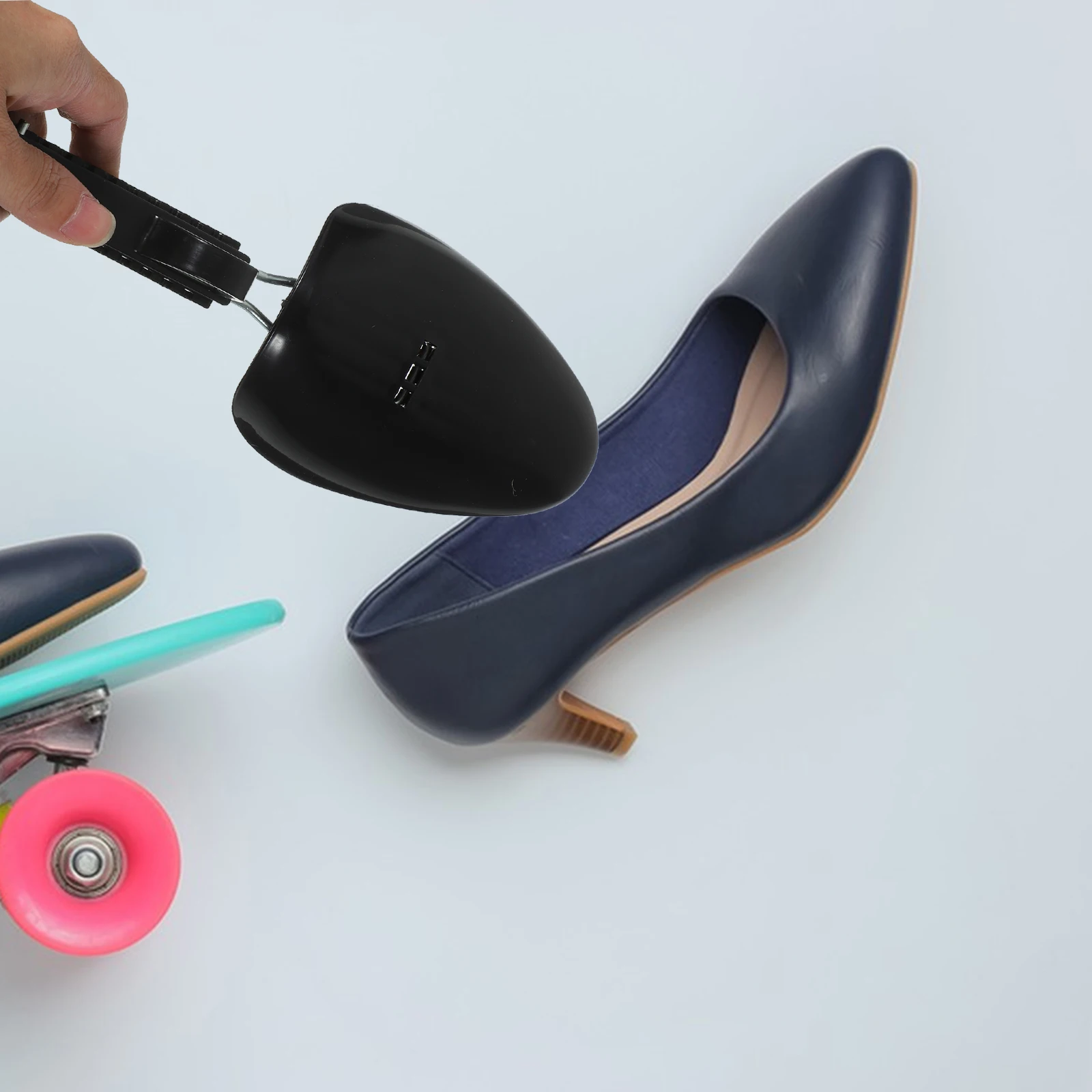 

2 шт. регулируемые весенние деревья для обуви, пластиковый держатель для обуви для кроссовок, ботинок и обуви с закрытым носком, сохранение формы