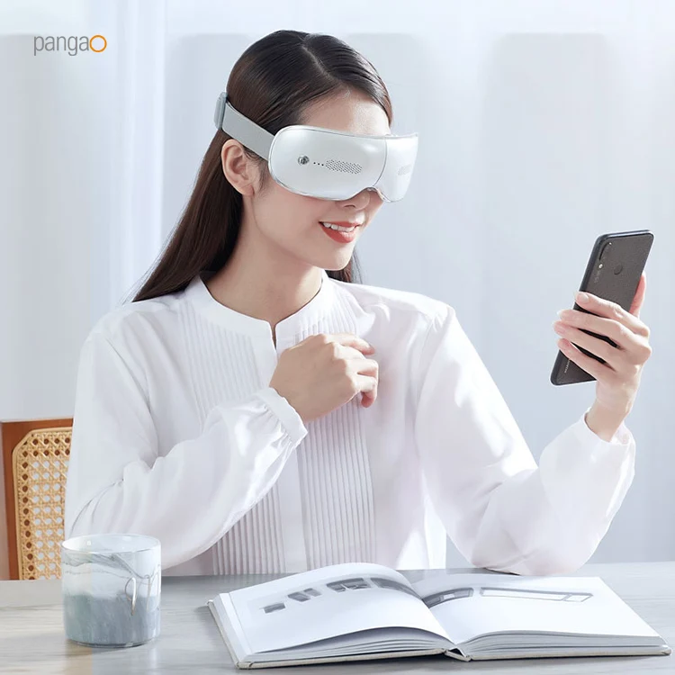 مكتبة ذكية تصميم جديد 16 رأس تدليك اهتزاز من السيليكون للعناية بالعين جهاز تدليك العين الكهربائي الذكي #4