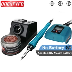 MINI stazione di saldatura elettrica saldatore elettronico digitale portatile con sfera di pulizia per batteria Makita 18V (senza batteria)