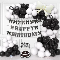Black White Balloons Garland Arch Wedding Anniversary Decor Balloon Kit Bitrthday Party Baby Shower Graduation Decoration Globos
