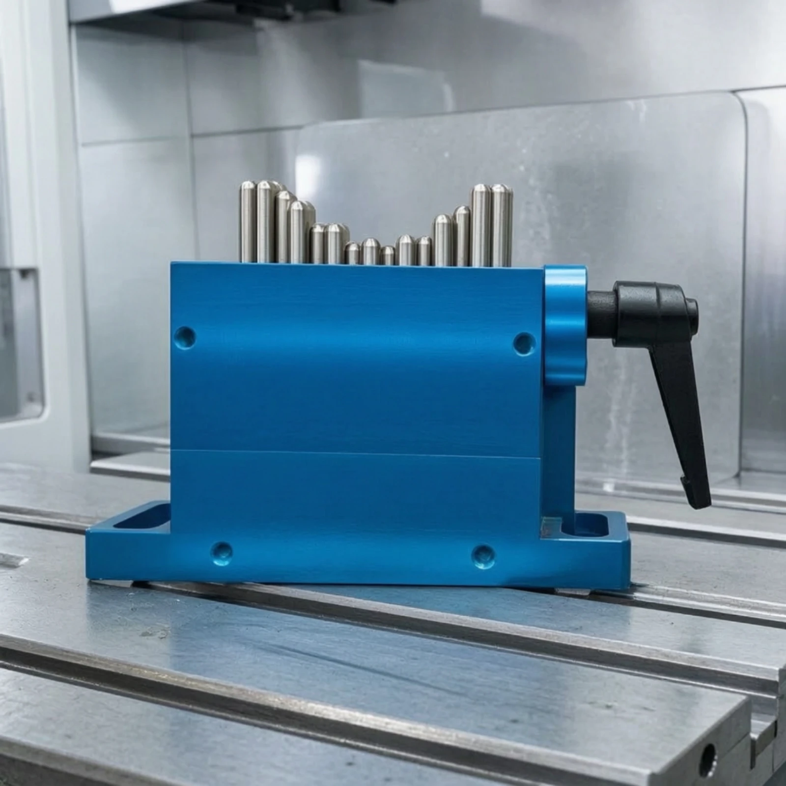 Clamping Fixture with Steel Pins Spring-Loaded Pin Clamp Workholding Fixture High Repeatability Workholding Clamp Quick Setup