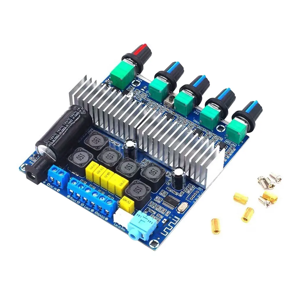 

Bluetooth 5.0 Power Amplifier Digital 2.1 Channel Audio Amplifier Board DC 12-24V Stereo Sound Amp Module