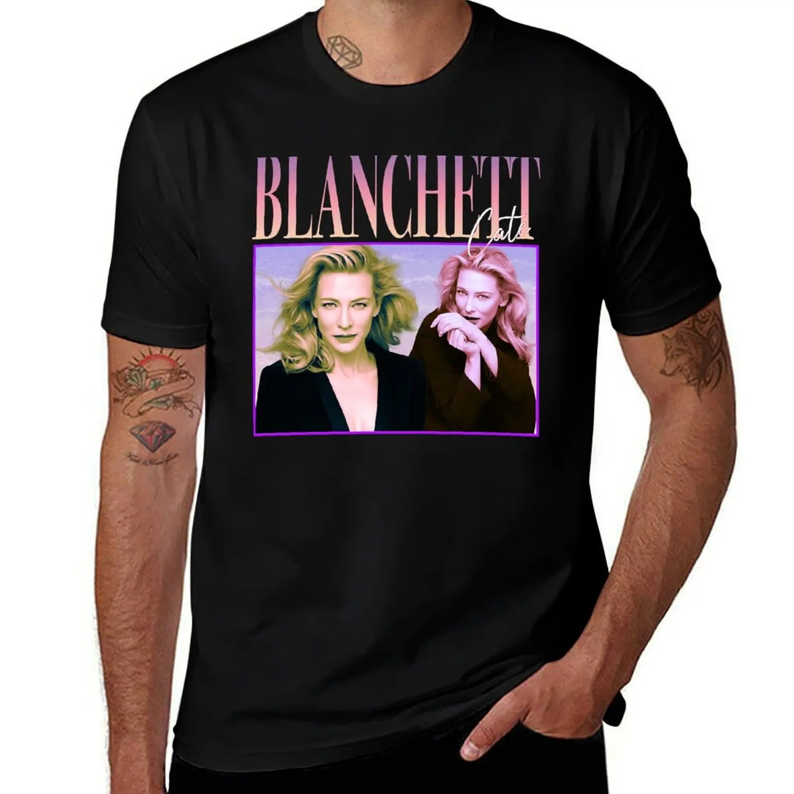 

90'S RETRO STYLE CATE BLANCHETT T-Shirt t shirts for man pack cotton t shirt man cotton T-shirt