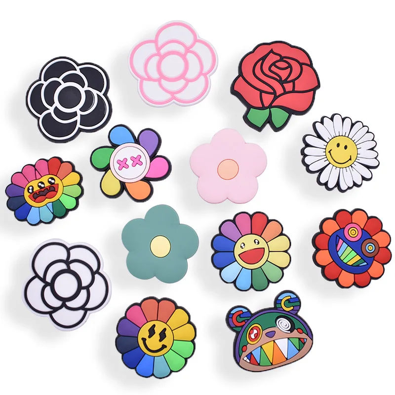 12Pcs/Set Cartoon Colorful Flower Magnetic Stickers for Fridge Creative Bears Fridge Magnets PVC Children Toy Sticker Decor