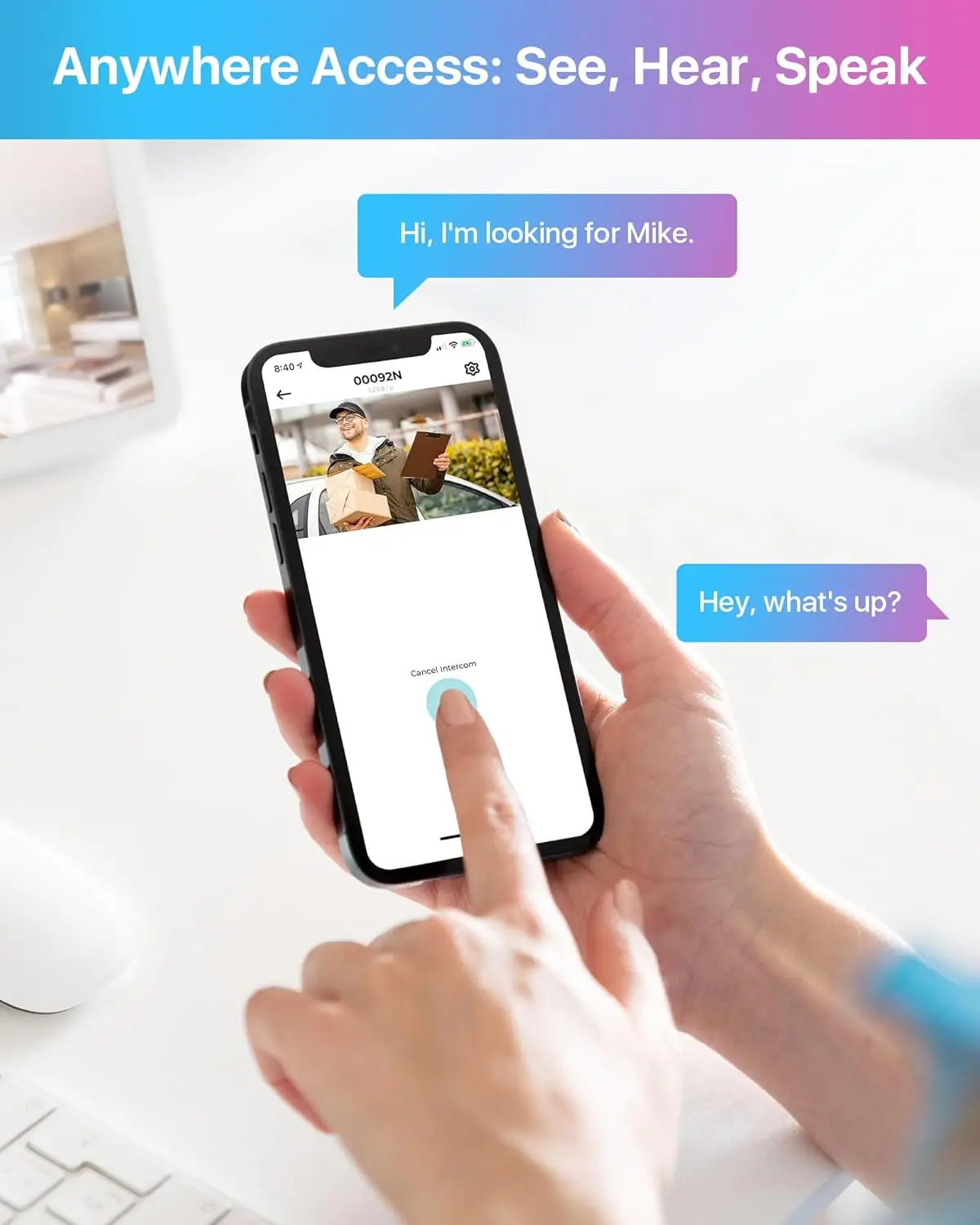 ZOSI 4K PoE Add-on Cam era,Person Vehicle Detection,Two Way Audio,Color Night Vision,Light&Sound Alerts,8MP Weatherproof
