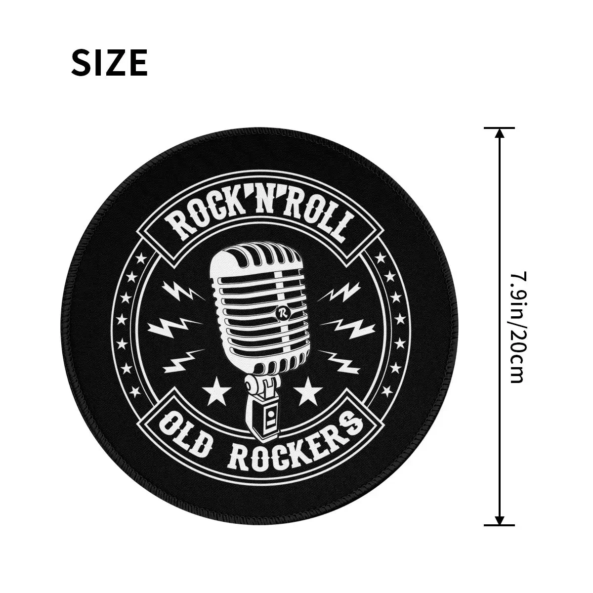 Microphone Rock And Roll Rockabilly Round Mouse Pad Computer Keyboard Mouse Mat Gamer PC Desk Mat Office Accessories Table Mats